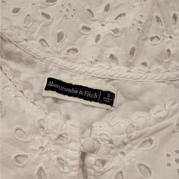 Abercrombie & Fitch White Eyelet Cami Tank Blouse - Picture 3 of 3